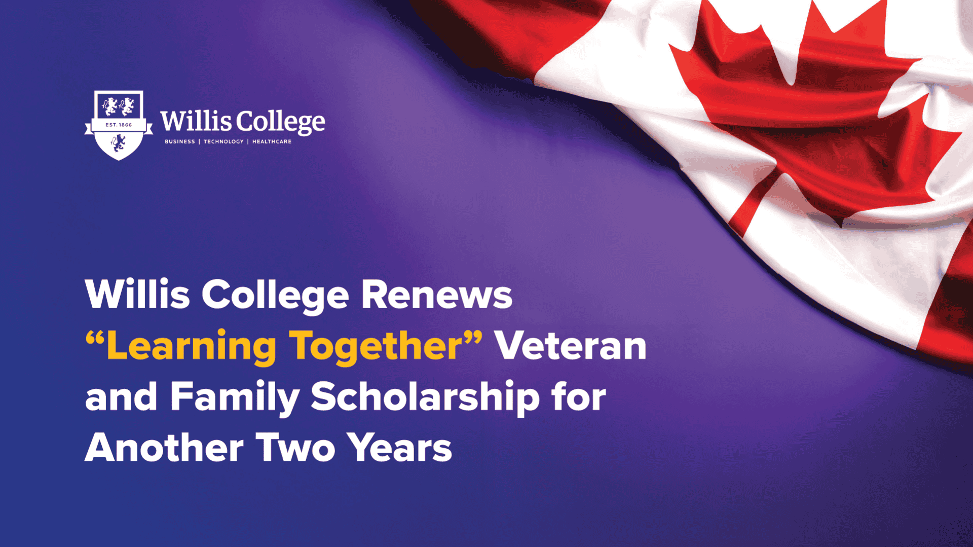 Featured image for https://williscollege.com/news/willis-college-renews-learning-together-veteran-and-family-scholarship-for-another-two-years/
